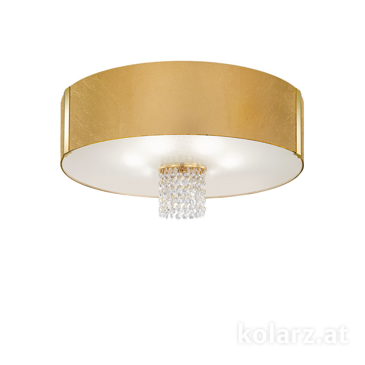 KOLARZ-Austrolux LeuchtenDeckenleuchte EMOZIONE, KOLARZ Pure, Gold 24K, Blattgold D 60 cm, Höhe 38 cm, 6 flg., E27, 60 W