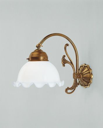 Berliner Messinglampen - A25-16op B - Wandleuchte Bellevue