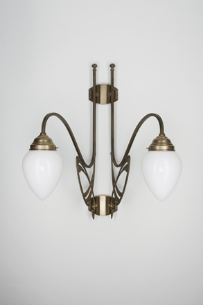 Berliner MessinglampenWandleuchte Monbijou 2flammig