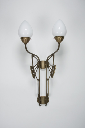 Berliner MessinglampenWandleuchte Charlottenburg 2flammig