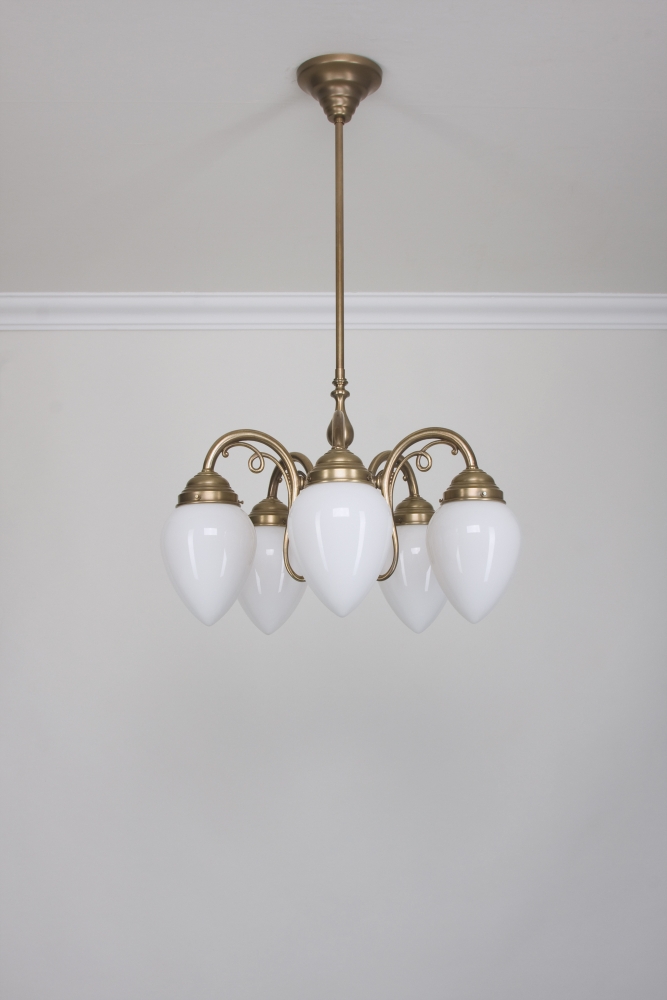 Berliner Messinglampen - D215-123op B - Kronleuchter Mendelssohn