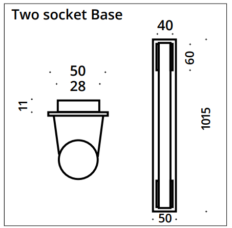 Two Socket Base - LED / black matt der Firma Top Light Leuchten