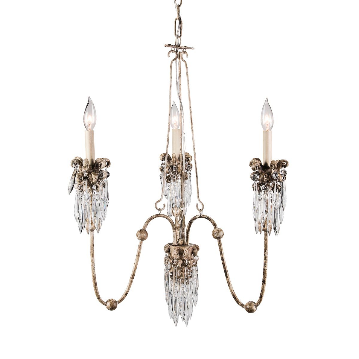 Elstead Venezianischer 3-Kronleuchter - Beige Patina & Gold FB-VENETIAN3