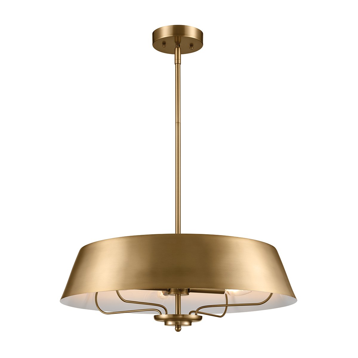 Elstead - KL-LUELLA-4P-BNB - Luella 4lt Duo-Mount Pendant - Brushed Natural Brass