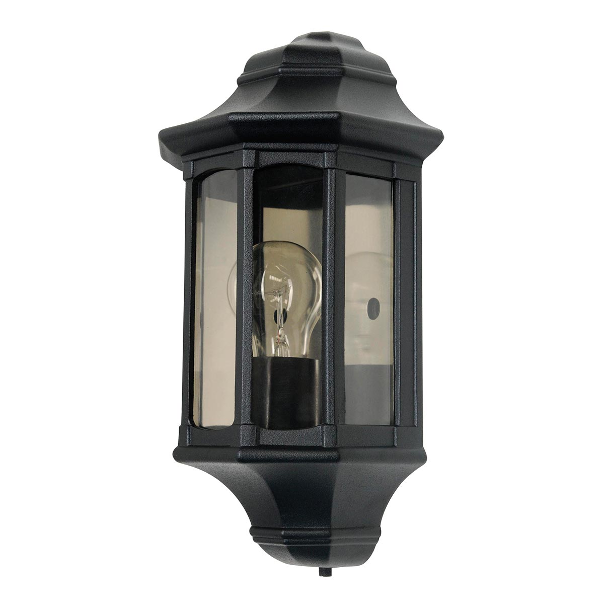 Newbury 1 Light Half Lantern - Black von Elstead