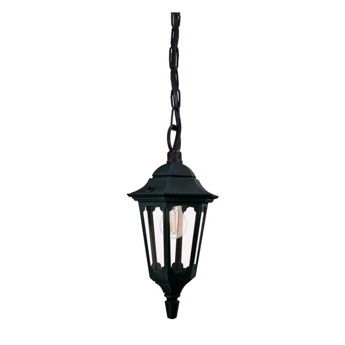ElsteadParish Mini 1 Light Chain Lantern - Black