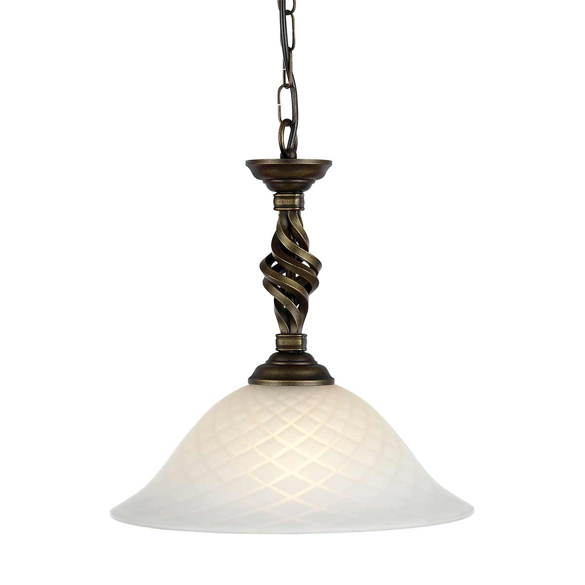 Elstead - PB-P-BLK-GOLD - Pembroke 1 light pendant lamp - Black/Gold