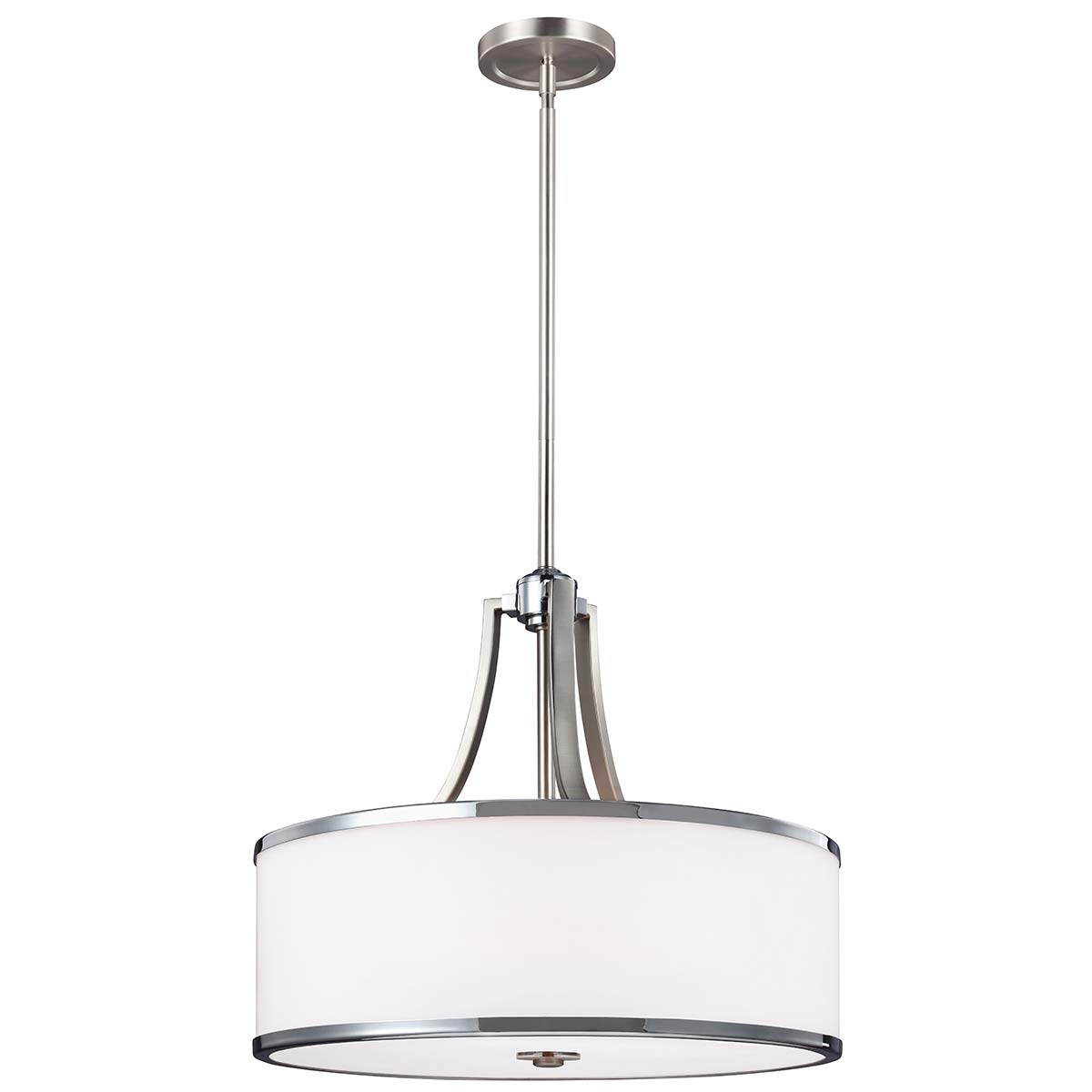 Elstead - FE-PROSPECT-PARK-4P - Prospect Park 4 Licht Uplight Pendelleuchte - Satin Nickel mit Chrom