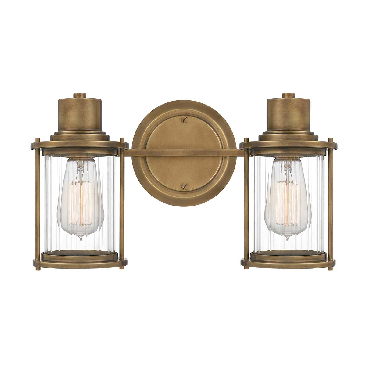 Elstead - QZ-RIGGS2-BATH-WS - Riggs 2-Light Wall Light - Weathered Brass
