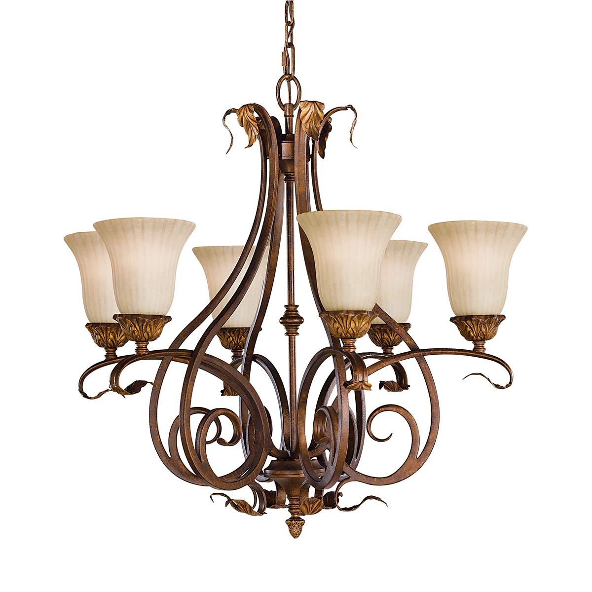 Elstead - FE-SONOMAVALLEY6 - Sonoma Valley 6 Light Chandelier - Aged Tortoiseshell