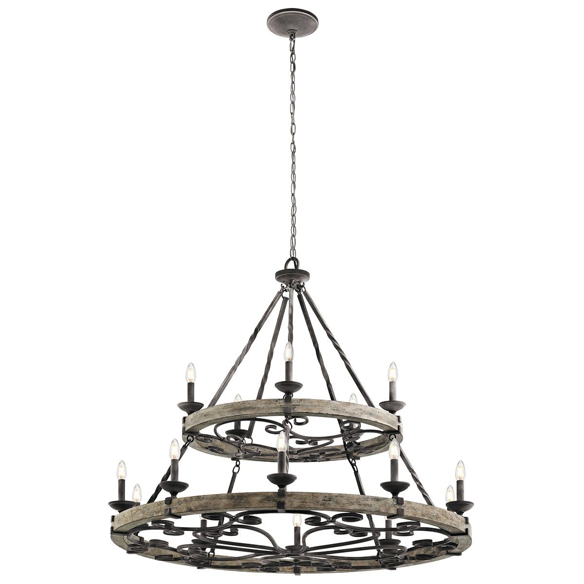 Elstead - KL-TAULBEE15 - Taulbee 15-Light Chandelier - Weathered Zinc