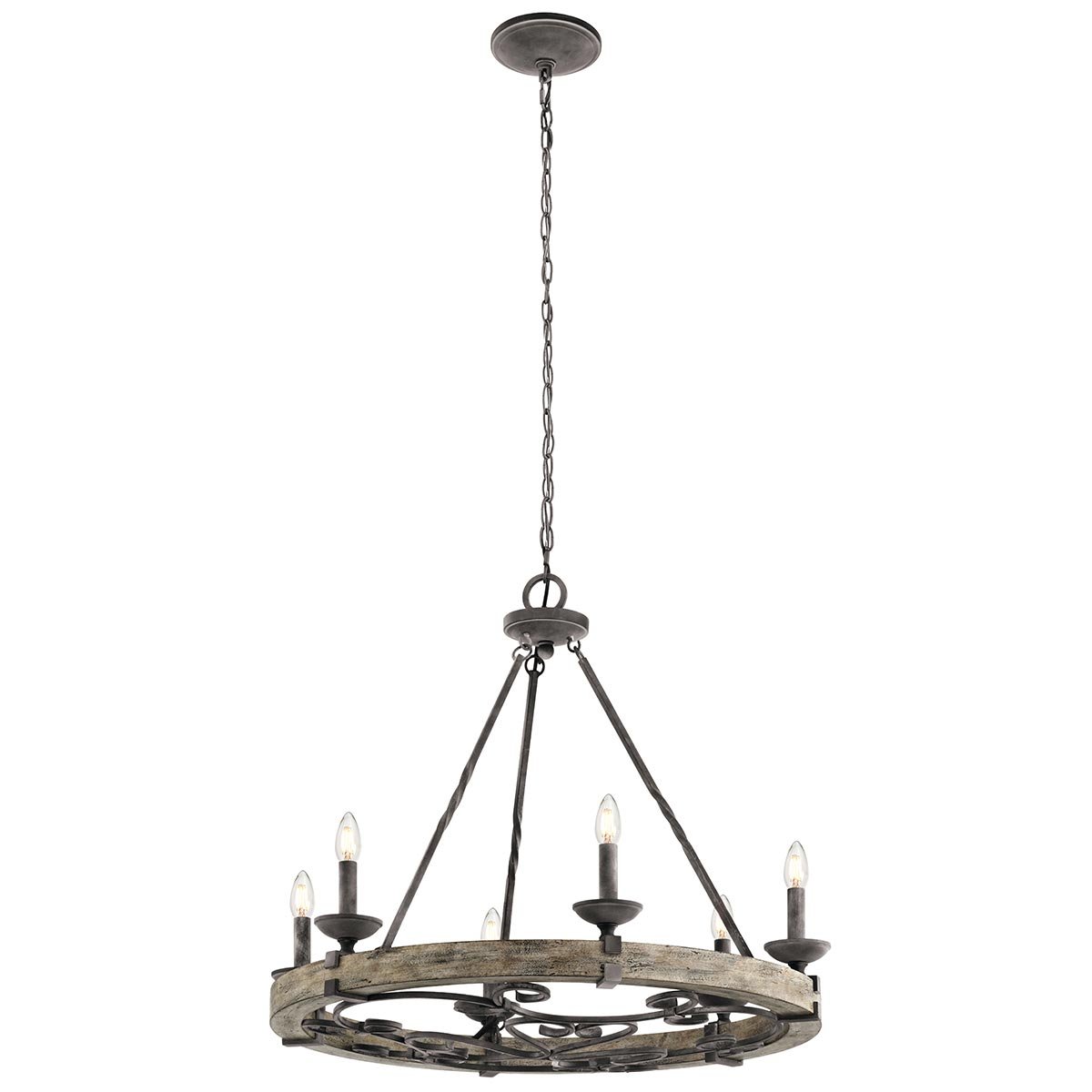 Elstead - KL-TAULBEE6 - Taulbee 6-Light Chandelier - weathered zinc
