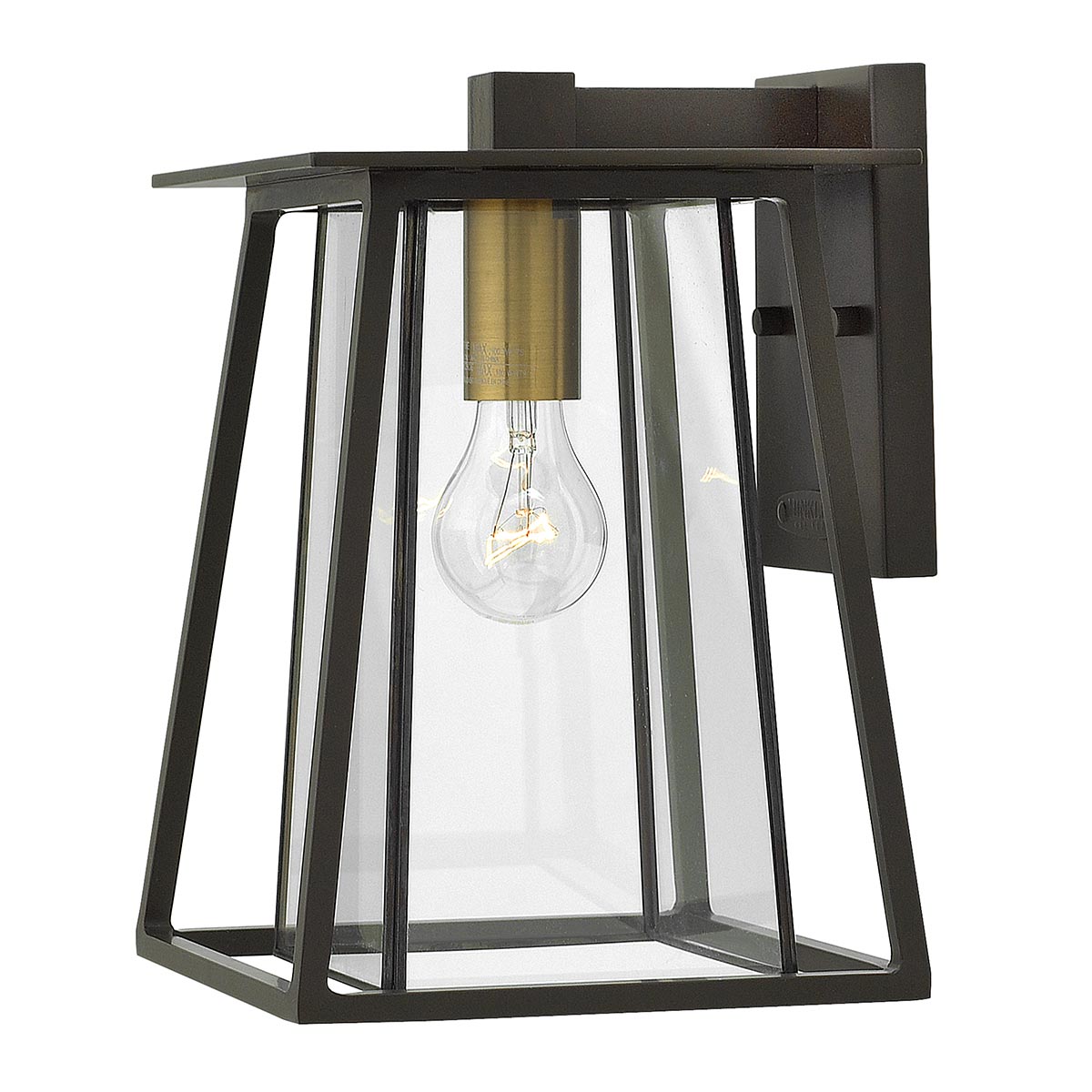 Elstead - HK-WALKER2-M - Walker 1 Light Medium Wall Lantern - Buckeye Bronze with Heritage Brass