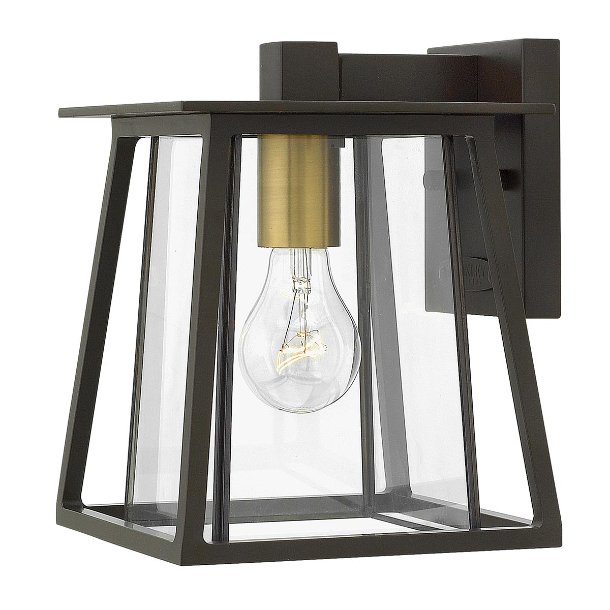 Elstead - HK-WALKER2-S - Small wall lantern Walker 1 Light - Buckeye Bronze with Heritage Brass