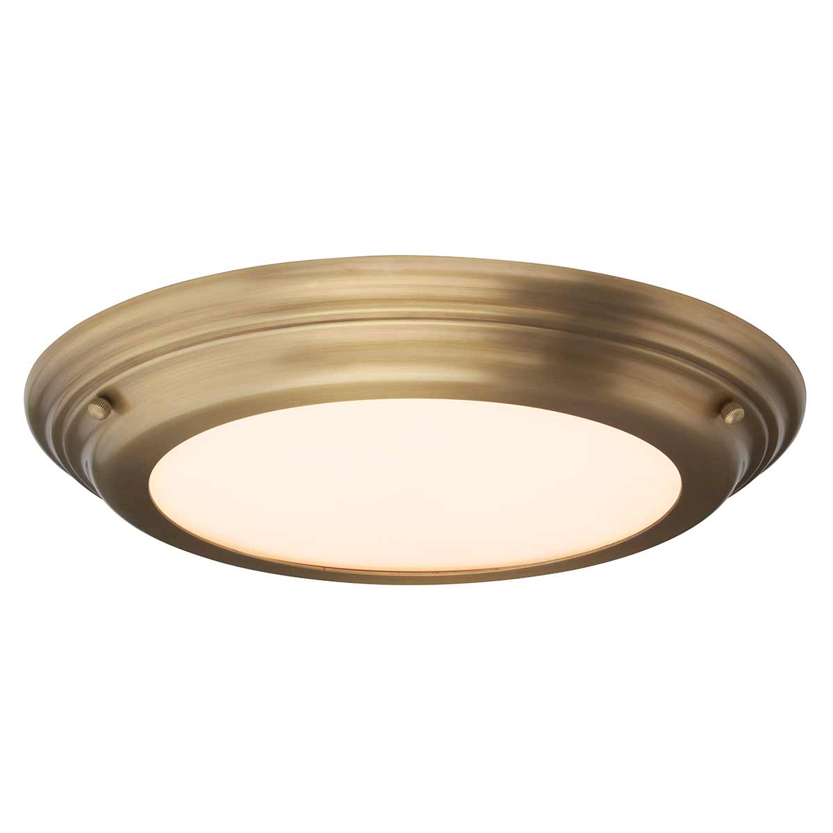 ElsteadWelland 1 Light Flush - Aged Brass