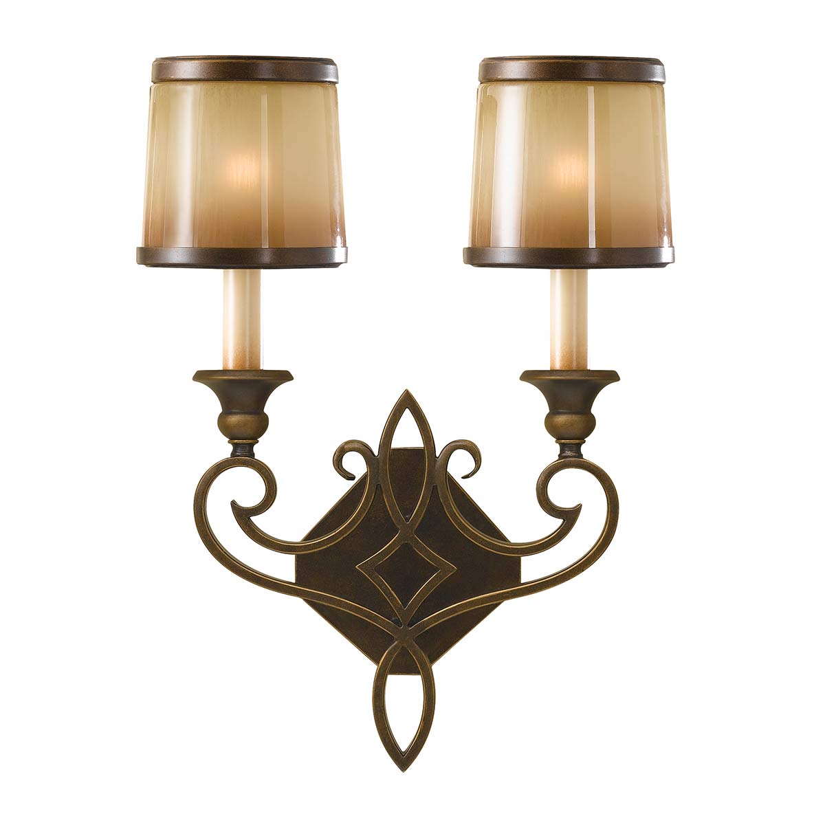 Elstead - FE-JUSTINE2-B - Justine 2-Light Wall Light - Vertical - Astral Bronze