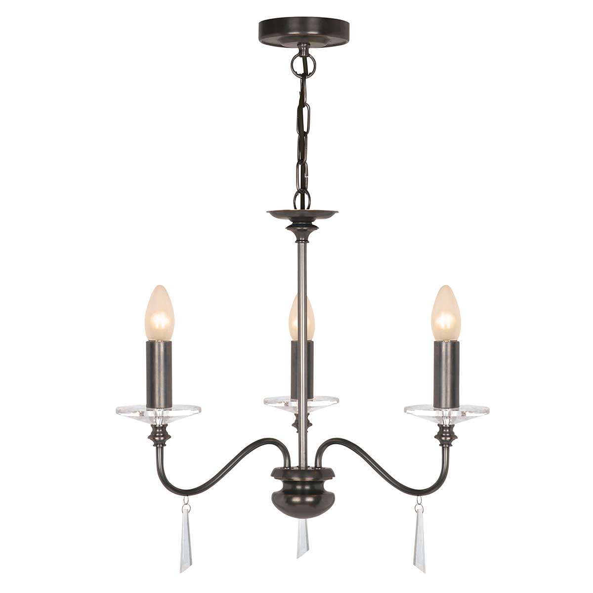 ElsteadFinsbury Park 3 Light Chandelier - Old Bronze