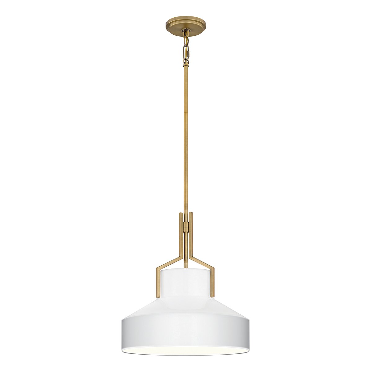 Elstead - QZ-BRECKEN-2P-AB-OPAL - Quoizel Brecken 2 lt Pendant Light - Aged Brass and Opal Glass Shade