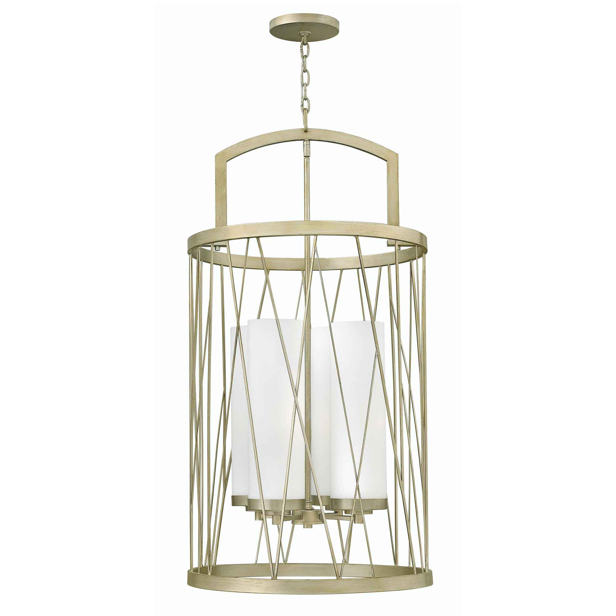 ElsteadNest 4 Light Pendant Chandelier - Silver Leaf