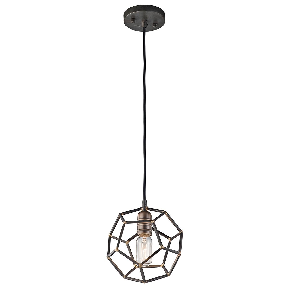 Elstead - KL-ROCKLYN-MP-RS - Rocklyn 1 Light Mini Pendelleuchte - Rohstahl