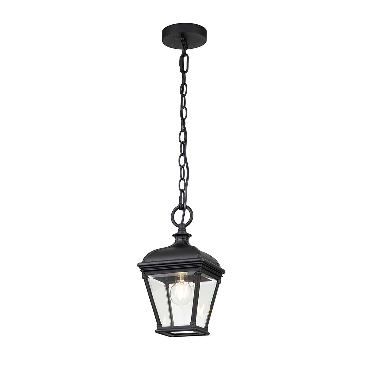 ElsteadBayview 1 Light Medium Chain Lantern - Black