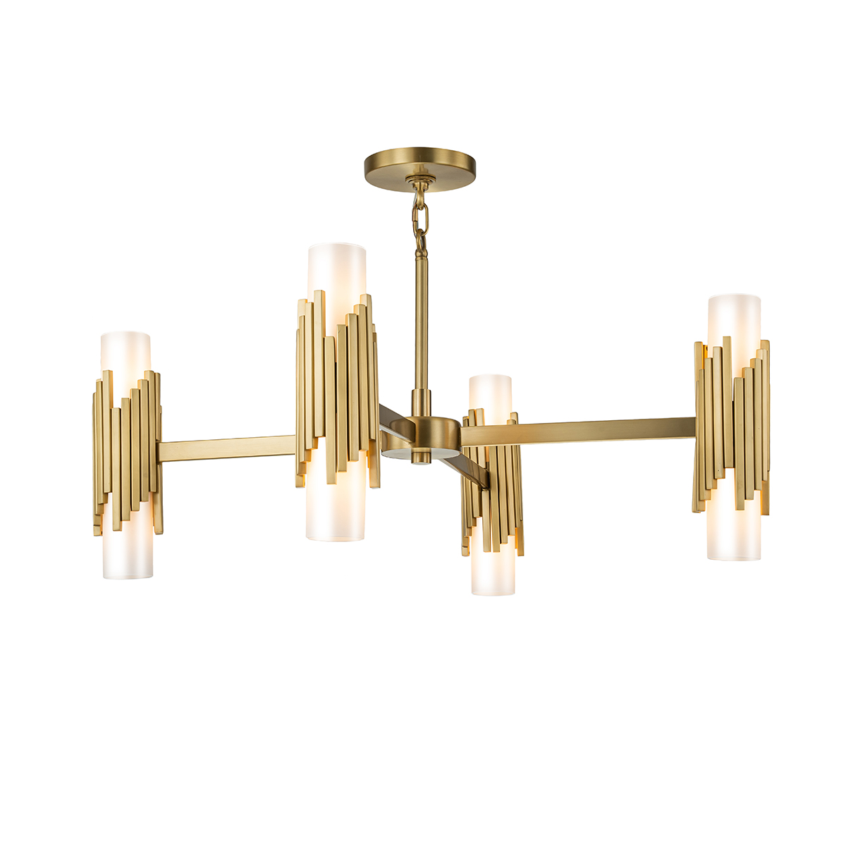 Elstead - MARVELE8-AB-OPAL - Marvele 8 lt Chandelier - Aged Brass
