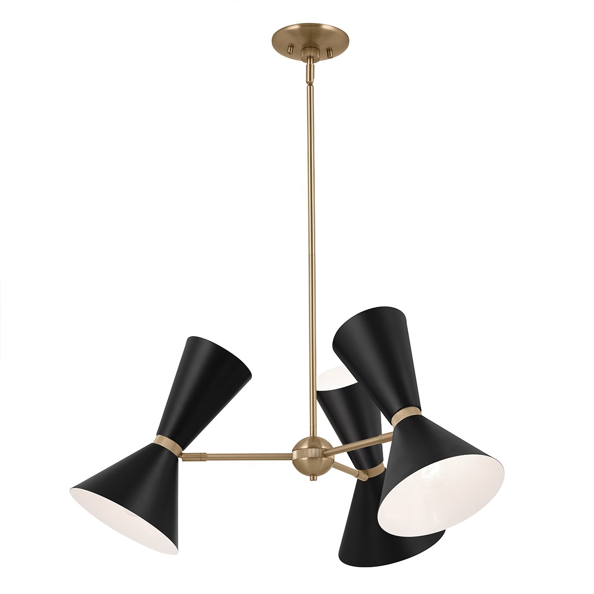 Elstead - KL-PHIX-3-CBB - Phix 6 Light 3 Arm Up and Down Chandelier - Champagne Bronze, Black