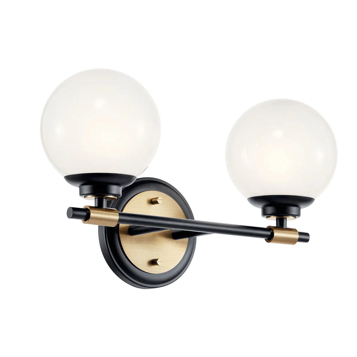 Elstead - KL-BENNO2-BK-CPZ - Benno 2-light wall light - Black & Champagne Bronze
