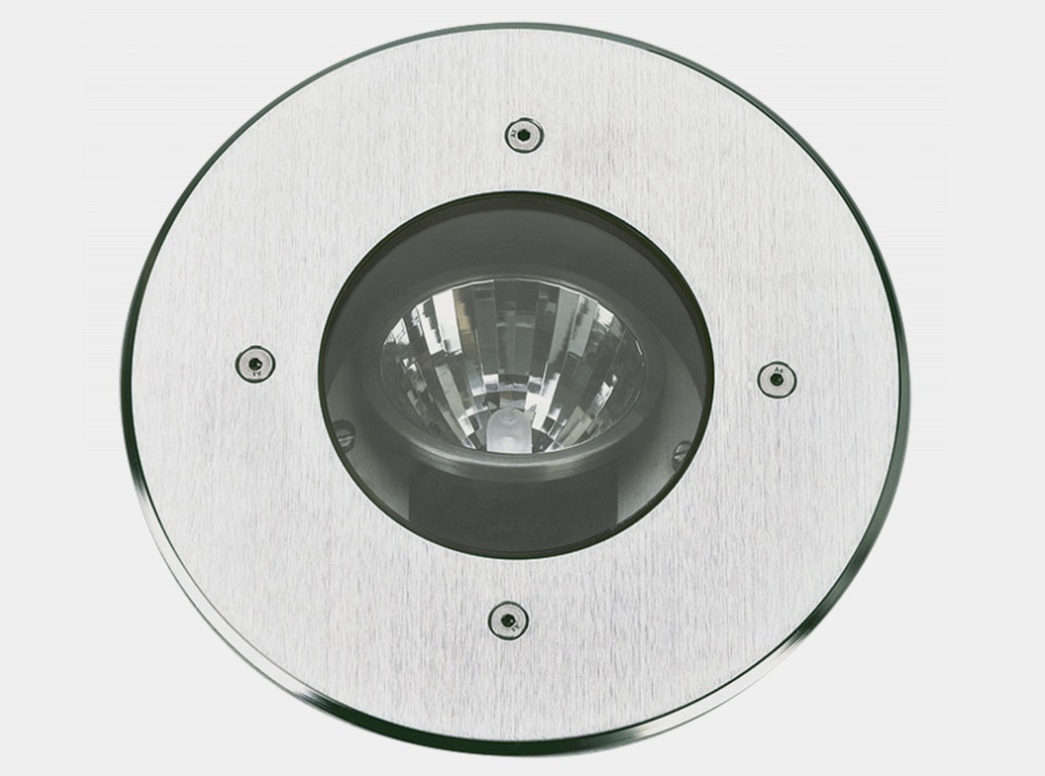 Albert Leuchten - 692149 - Erdeinbaustrahler Typ Nr. 2149 - schwenkbar - Edelstahlblende für 1 x QT 14 - 60 W, G9