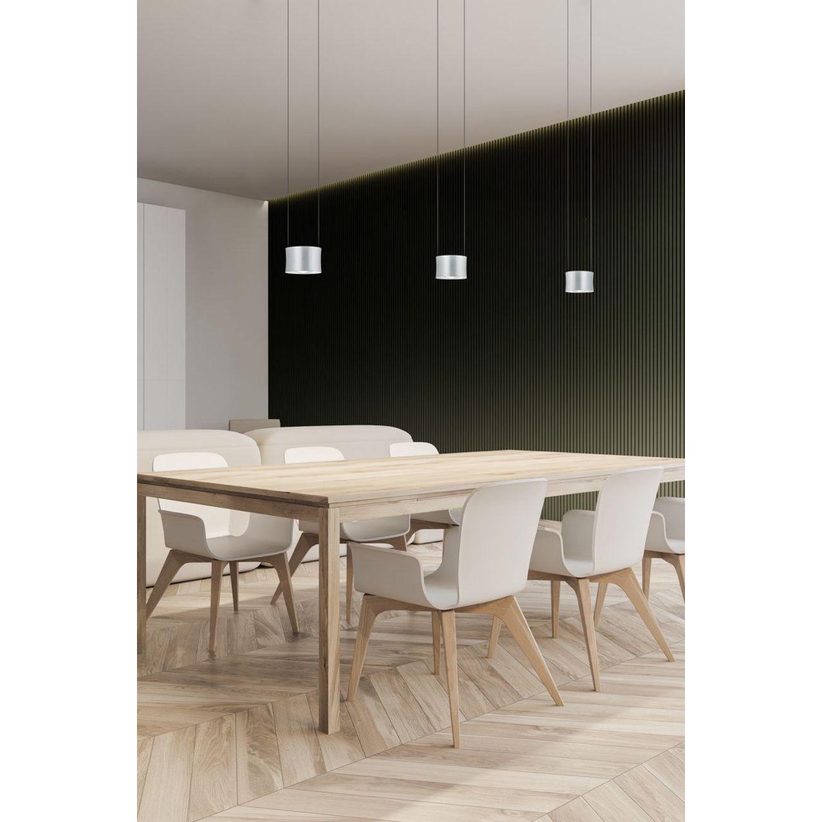 LED-Pendelleuchte Impulse 3 flammig der Firma BANKAMP Leuchtenmanufaktur
