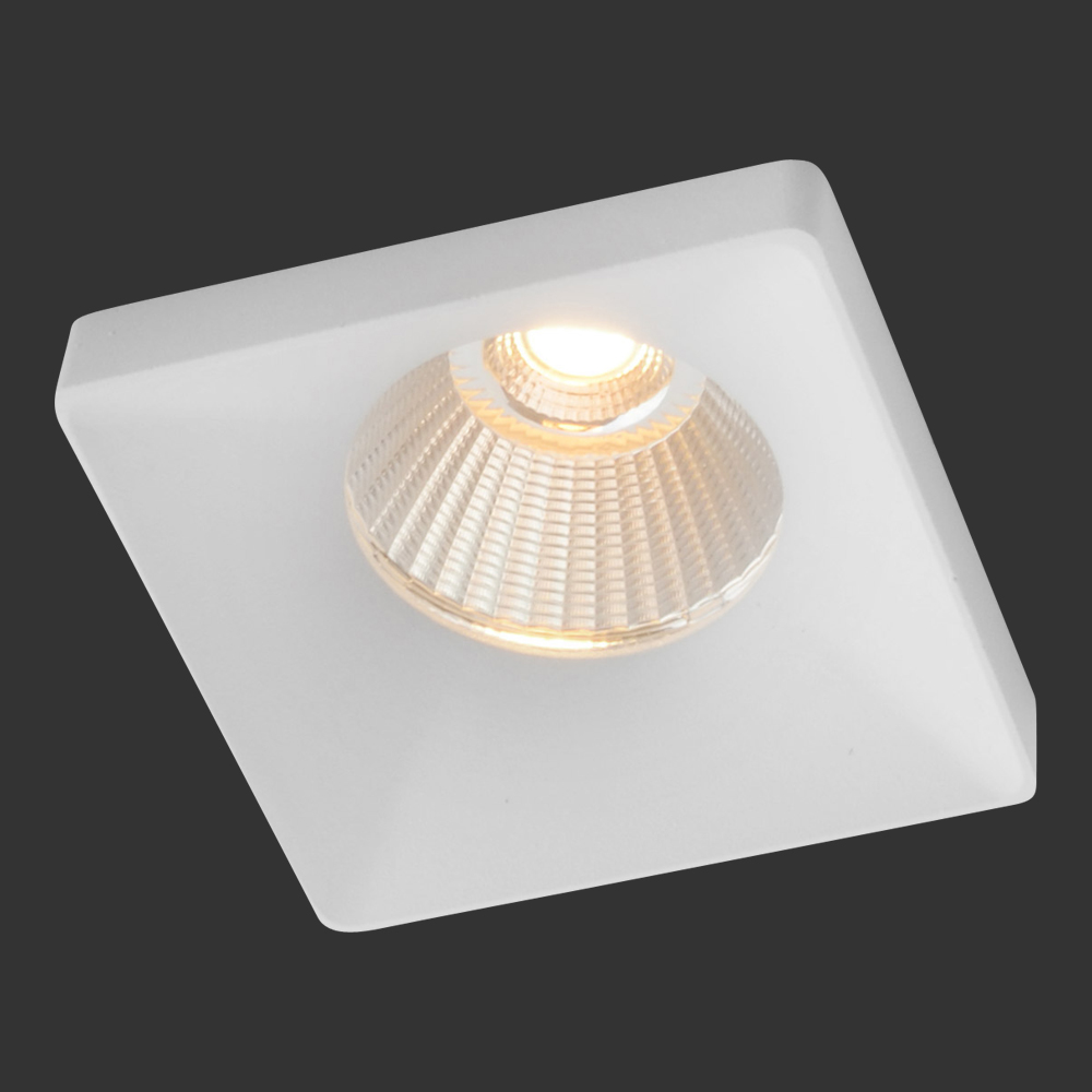 Einbauleuchten & Einbaulampen von dot-spot tuboquar L LED Deckeneinbauleuchte, mit 13 mm hoher quadratischer Designblende, 70x70 mm 10312.927