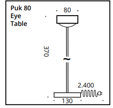 Top Light Leuchten&nbsp;Puk! Avantgarde 80 Eye Table - LED Niedervolt / chrome matt&nbsp;80-210301