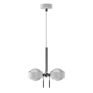 Puk Mini Long Double - LED / matte white / chrome