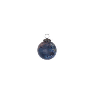 Monty Brown round glass globe blue marble XS