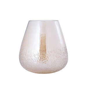 Ameara amber-colored glass, round taps, Stormlight Dots L