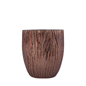 Darae tealight made of bronze-colored glass with texture