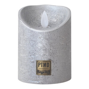 LED candle metallic silver moving flame S