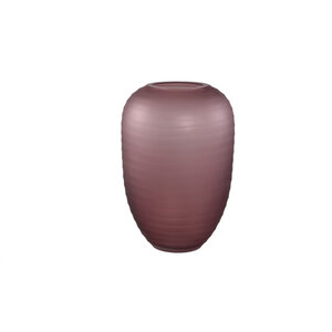 Nadah Rosa round ribbed glass vase high S