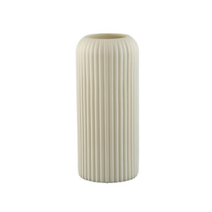 Giulianna green glass vase with splatter technique, ribbed