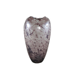 Michellee Violet round smoked glass vase S
