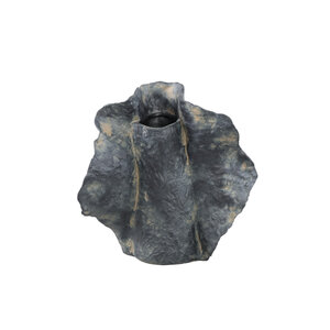 Aleigha black ceramic vase in an organic shape M
