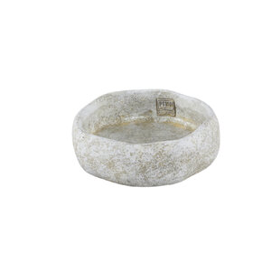 Yadin white cement bowl in irregular shape S