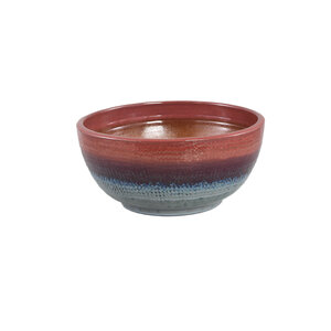 Elana purple round ceramic bowl with ombré pattern S