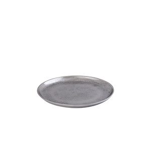 Afta silver cast aluminum simple round plate S