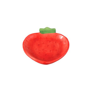 Fruity red ceramic strawberry plate M