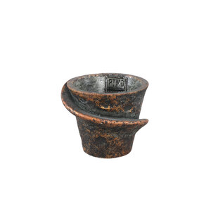 Iiona black cement pot Twist round XS