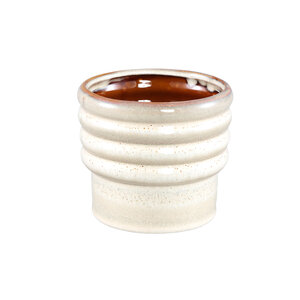 Melisa Cream glazed ceramic round pot layers S