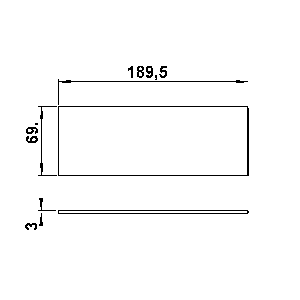 Schirme, Gläser & Stoffschirme von Albert Leuchten G 430, Rechteckscheibe ESG 90220430
