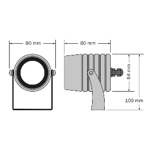 dot-spot Artikel von dot-spot clarios eco 230 V Kompakter LED Objekt- und Gartenstrahler Edelstahl 20418.930.35.52