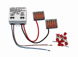 LED-Trafos von dot-spot Netzteil 12 V DC, 6 W, zur Montage in UP-Dose, Set mit Anschlussklemme und Aderendhülsen, für 24 Akzentlichtpunkte, Artikelnummer alt: 2050.99.99.92 90104